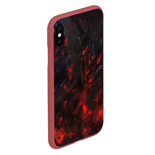 Чехол для iPhone XS Max матовый Dota 2, цвет красный - фото 3