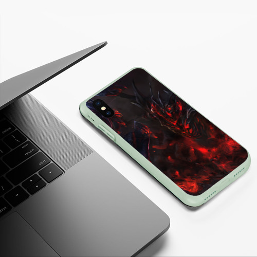 Чехол для iPhone XS Max матовый Dota 2, цвет салатовый - фото 5