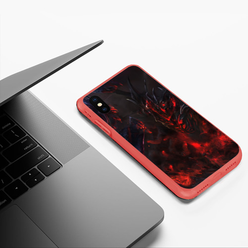 Чехол для iPhone XS Max матовый Dota 2, цвет красный - фото 5