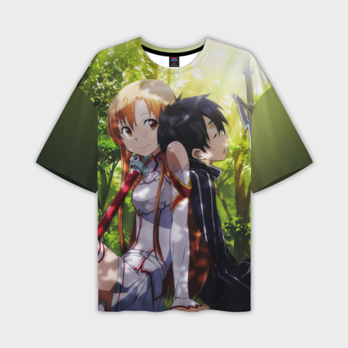 Мужская футболка oversize 3D Sword Art Online, цвет 3D печать