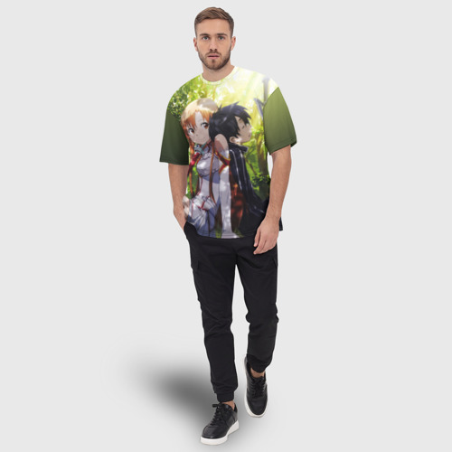 Мужская футболка oversize 3D Sword Art Online, цвет 3D печать - фото 5