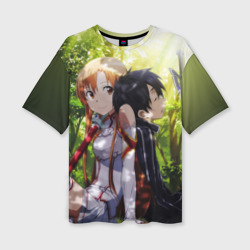 Женская футболка oversize 3D Sword Art Online