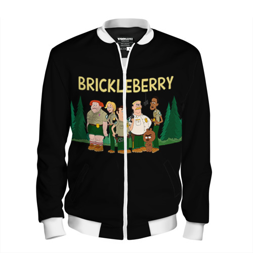 Мужской бомбер 3D Brickleberry, цвет белый