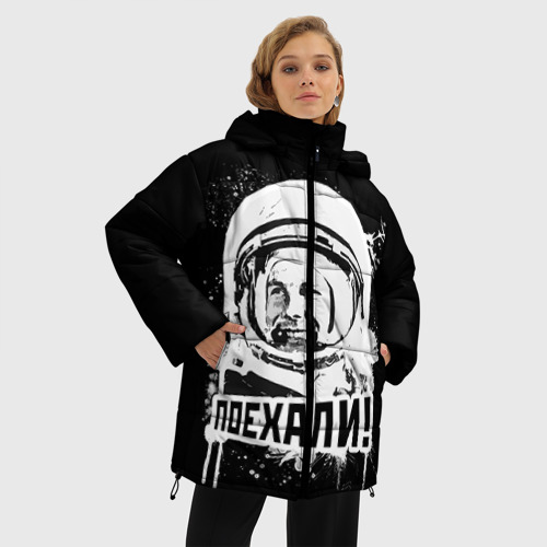 Женская зимняя куртка Oversize Я - русский, цвет светло-серый - фото 3