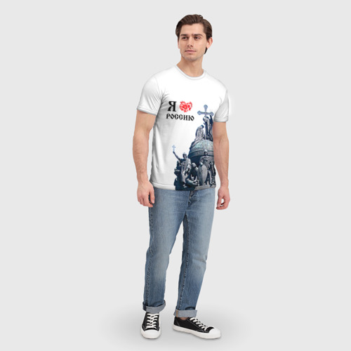 Мужская футболка 3D Я - русский, цвет 3D печать - фото 5