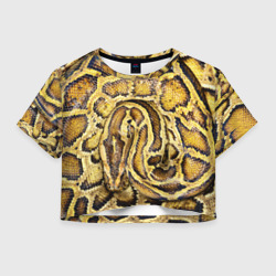 Женская футболка Crop-top 3D Змея