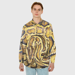 Мужская рубашка oversize 3D Змея - фото 2