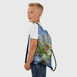 Рюкзак-мешок 3D Джинсовый - полевые цветы - фото 2