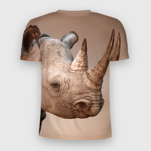 Мужская футболка 3D Slim Носорог, цвет 3D печать - фото 2
