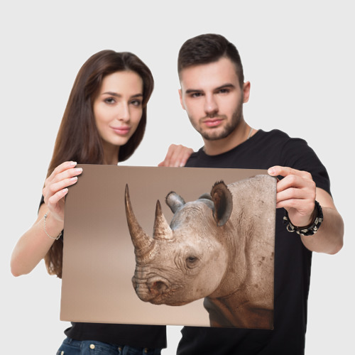 Холст прямоугольный Носорог, цвет 3D печать - фото 5