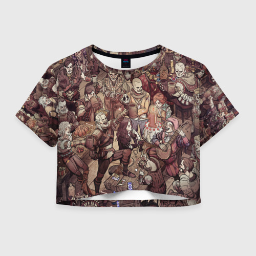 Женская футболка Crop-top 3D Ведьмак и компания Фото 01 Женская футболка Crop-top 3D Ведьмак и компания Фото 01