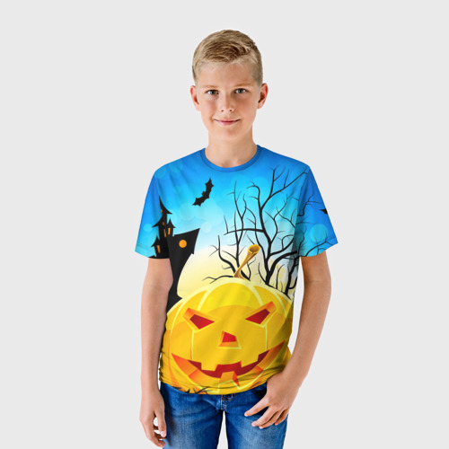 Детская футболка 3D Хэллоуин, цвет 3D печать - фото 3