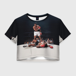 Женская футболка Crop-top 3D Muhammad Ali