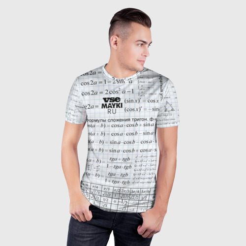 Мужская футболка 3D Slim Шпаргалки, цвет 3D печать - фото 3