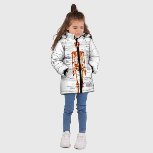 Зимняя куртка для девочек 3D Шпаргалки, цвет черный - фото 5
