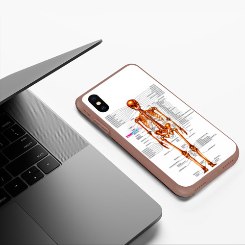 Чехол для iPhone XS Max матовый Шпаргалки, цвет коричневый - фото 5