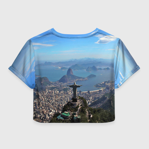 Женская футболка Crop-top 3D Рио-де-Жанейро, цвет 3D печать - фото 2