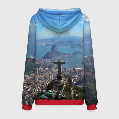 Мужская толстовка 3D Рио-де-Жанейро, цвет красный - фото 2