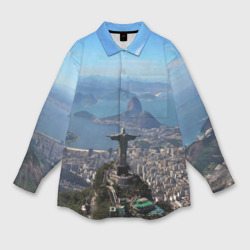 Мужская рубашка oversize 3D Рио-де-Жанейро