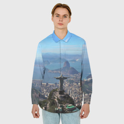 Мужская рубашка oversize 3D Рио-де-Жанейро - фото 2