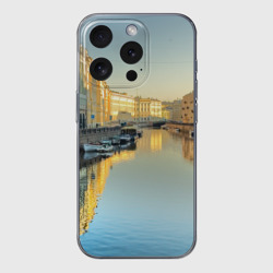 Чехол для iPhone 15 Pro Max силиконовый с защитой камеры Питер