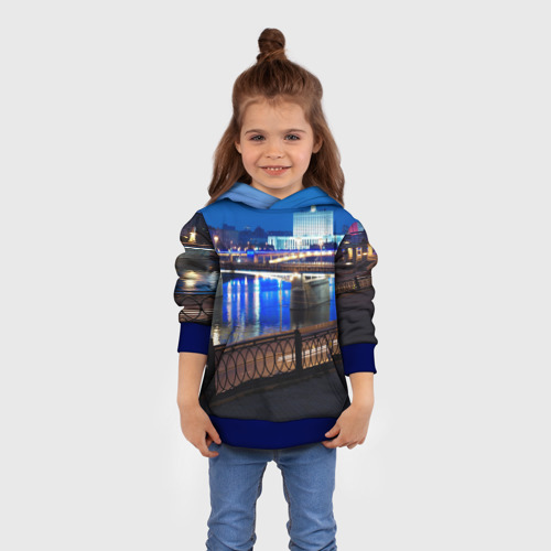 Детская толстовка 3D Москва, цвет синий - фото 4