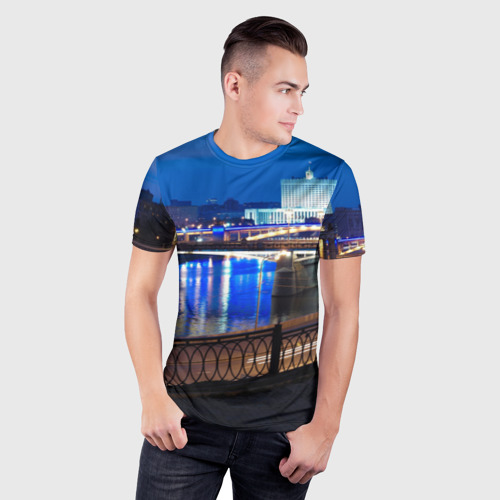 Мужская футболка 3D Slim Москва, цвет 3D печать - фото 3