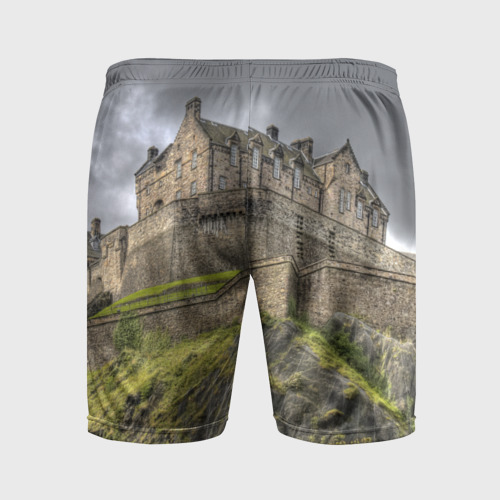 Мужские шорты спортивные Старый замок, цвет 3D печать - фото 2