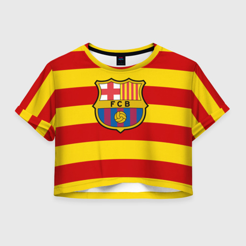 Женская футболка Crop-top 3D Барселона (каталония), цвет 3D печать