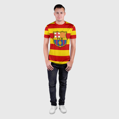 Мужская футболка 3D Slim Барселона (каталония), цвет 3D печать - фото 4
