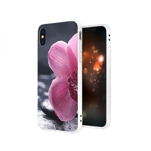 Чехол для Apple iPhone X силиконовый матовый Цветы Фото 01 Чехол для Apple iPhone X силиконовый матовый Цветы Фото 01