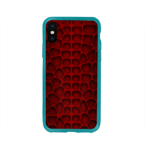 Чехол для Apple iPhone X силиконовый глянцевый Шкура дракона Фото 01 Чехол для Apple iPhone X силиконовый глянцевый Шкура дракона Фото 01