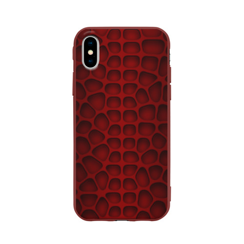 Чехол для Apple iPhone X силиконовый матовый Шкура дракона Фото 01 Чехол для Apple iPhone X силиконовый матовый Шкура дракона Фото 01
