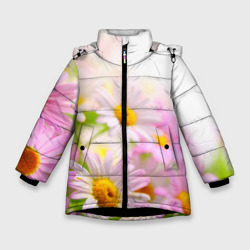 Зимняя куртка для девочек 3D Цветы