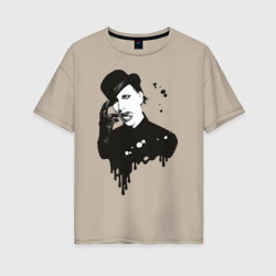 Женская футболка хлопок Oversize Marilyn Manson