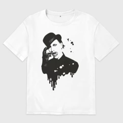 Женская футболка хлопок Oversize Marilyn Manson