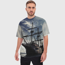 Мужская футболка oversize 3D Корабль - фото 2