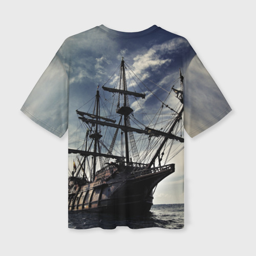 Женская футболка oversize 3D Корабль, цвет 3D печать - фото 2