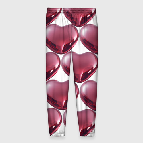 Мужские брюки 3D Зеркальные сердца, цвет 3D печать - фото 2