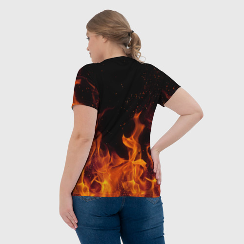 Женская футболка 3D Огонь с искрами - фото 7