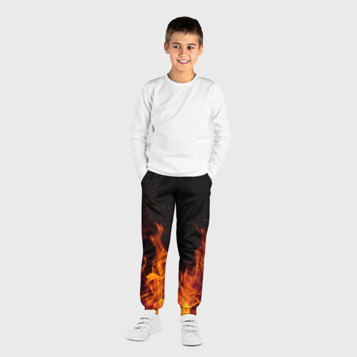 Детские брюки 3D Огонь с искрами, цвет 3D печать - фото 4