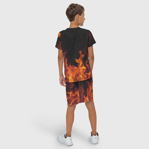 Детский костюм с шортами 3D Огонь с искрами, цвет 3D печать - фото 4