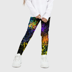 Детские леггинсы 3D Брызги красок - фото 2