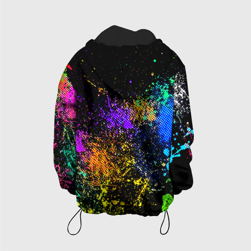 Детская куртка 3D Брызги красок, цвет черный - фото 2