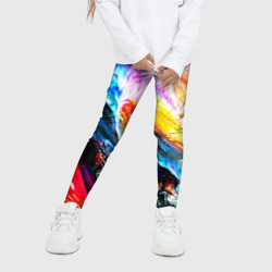 Детские леггинсы 3D Абстракция красок - фото 2