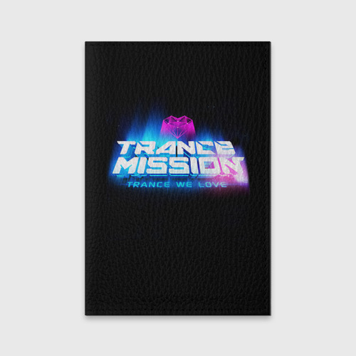 Обложка для паспорта матовая кожа Trancemission 2, цвет черный