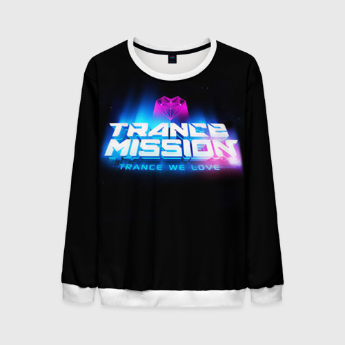 Мужской свитшот 3D Trancemission 2, цвет белый