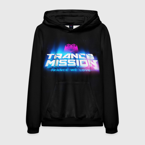 Мужская толстовка 3D Trancemission 2, цвет черный