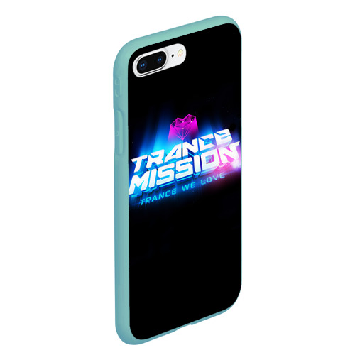 Чехол для iPhone 7Plus/8 Plus матовый Trancemission 2, цвет мятный - фото 3