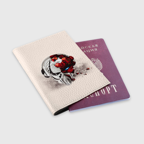 Обложка для паспорта матовая кожа Пиратская станция 5 - фото 3
